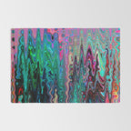 Radiant Resonance Colorful Psychedelic Distorted Paint Rug Gallery Image 2