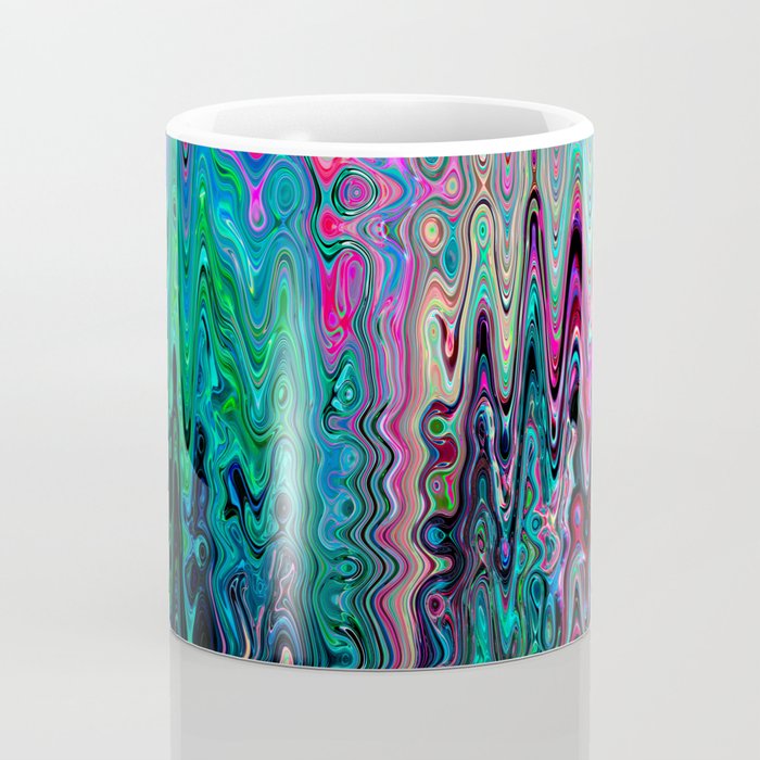 Radiant Resonance Colorful Psychedelic Distorted Paint Coffee Mug Gallery Image 4