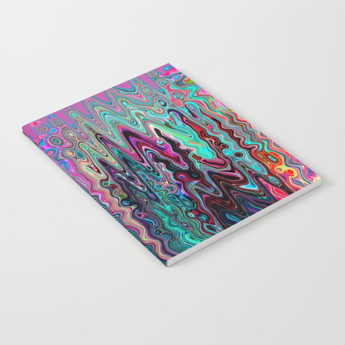 Radiant Resonance Colorful Psychedelic Distorted Paint Notebook Gallery Image 2