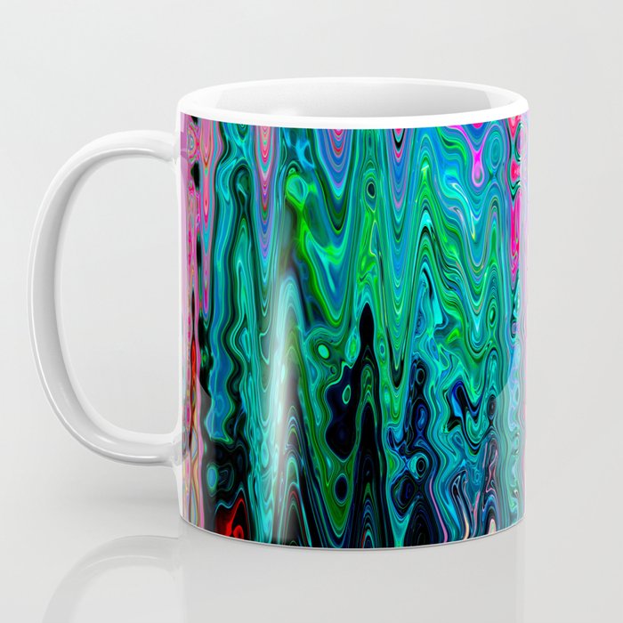 Radiant Resonance Colorful Psychedelic Distorted Paint Coffee Mug Gallery Image 3