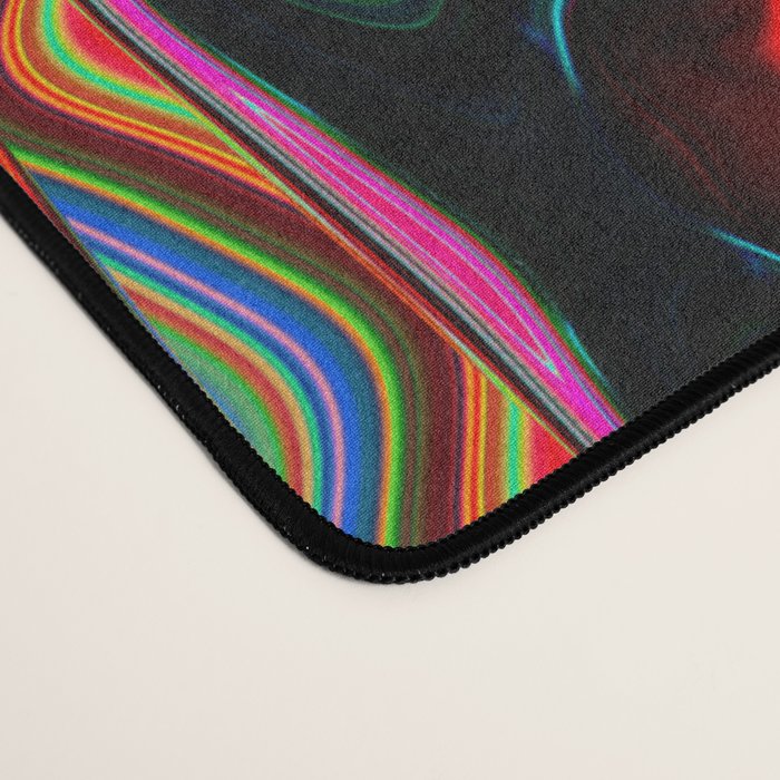 Radiant Resonance Colorful Psychedelic Distorted Paint Desk Mat Gallery Image 4