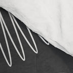 Japanese Crane Ornate Art Deco Dark Monochrome Pattern Comforter Gallery Image 4