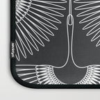 Japanese Crane Ornate Art Deco Dark Monochrome Pattern Laptop Sleeve Gallery Image 3
