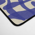 Playful strokes #4 / Blue on Beige Desk Mat Gallery Image 4