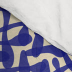 Playful strokes #4 / Blue on Beige Comforter Gallery Image 4