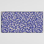 Playful strokes #4 / Blue on Beige Desk Mat Gallery Image 3