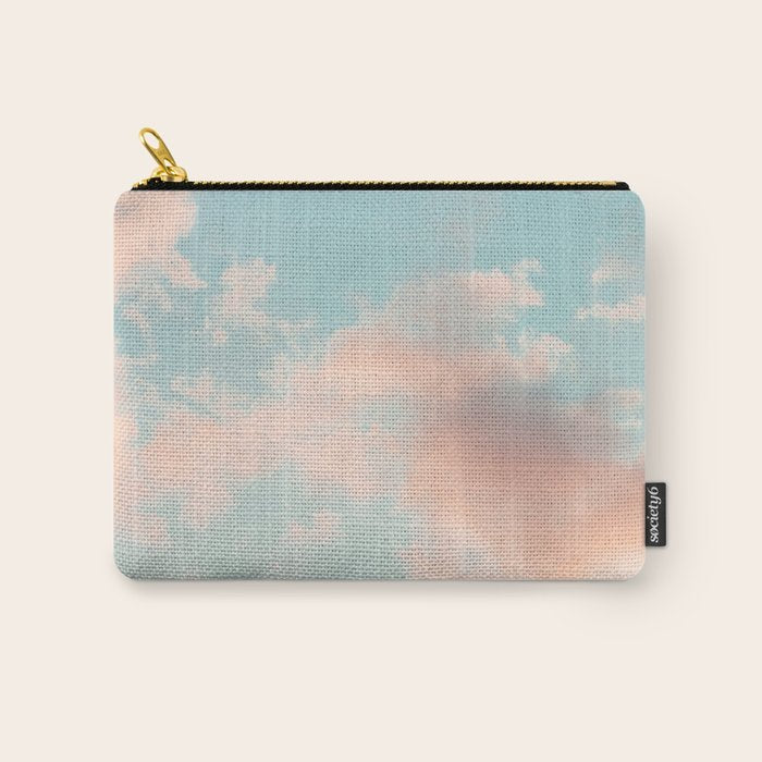 Cotton Candy Clouds - Nature Photography Art Print, Pastel Carry All Pouch Gallery Image 1