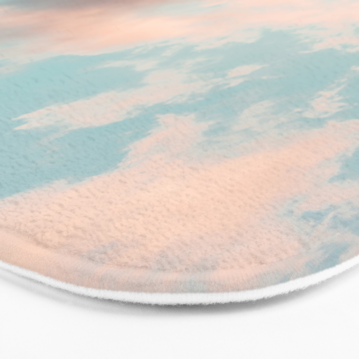 Cotton Candy Clouds - Nature Photography Art Print, Pastel Bath Mat Gallery Image 3