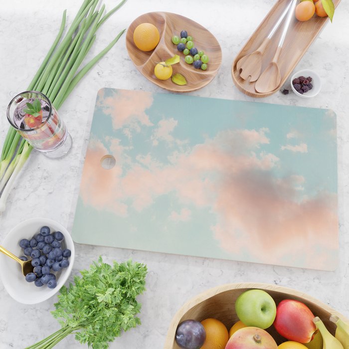 Cotton Candy Clouds - Nature Photography Art Print, Pastel Cutting Board Gallery Image 2