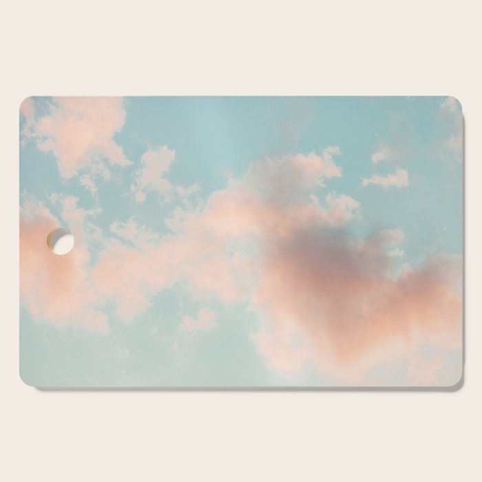 Cotton Candy Clouds - Nature Photography Art Print, Pastel Cutting Board Gallery Image 1