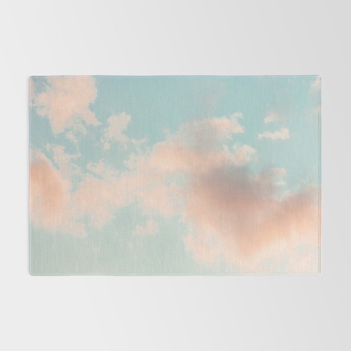 Cotton Candy Clouds - Nature Photography Art Print, Pastel Rug Gallery Image 2