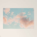Cotton Candy Clouds - Nature Photography Art Print, Pastel Welcome Mat Gallery Image 1