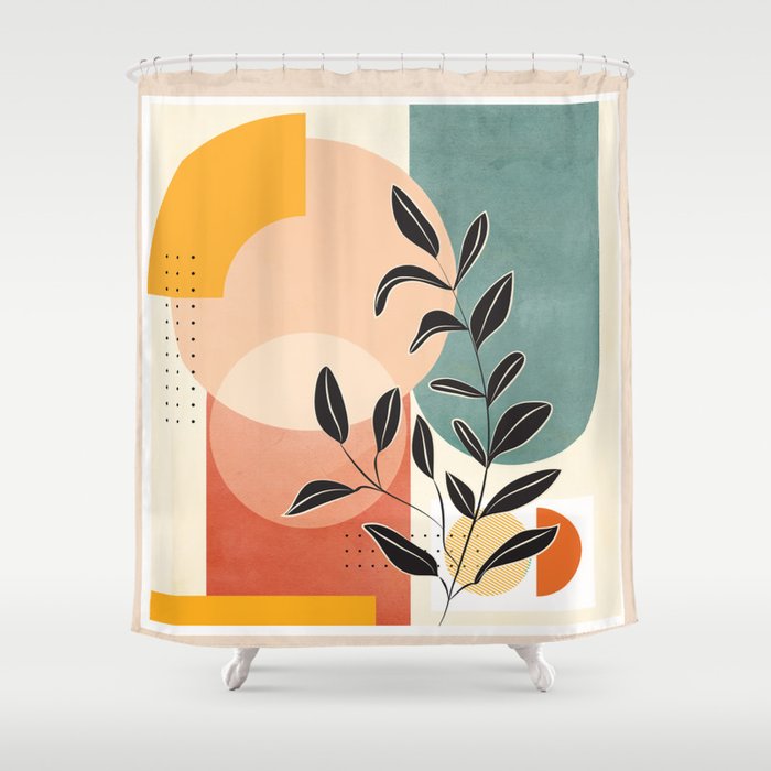 Tropical Geometry 9 Shower Curtain Gallery Image 1