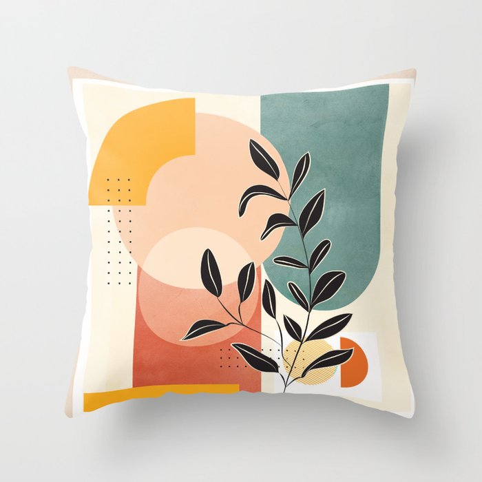 Tropical Geometry 9 Throw Pillow Gallery Image 1