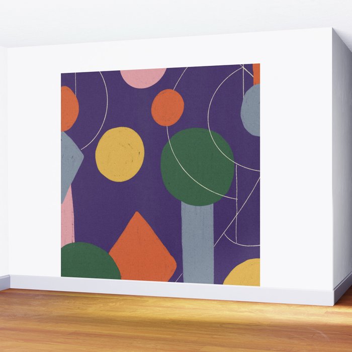 Colourful Figures Wall Mural Gallery Image 2