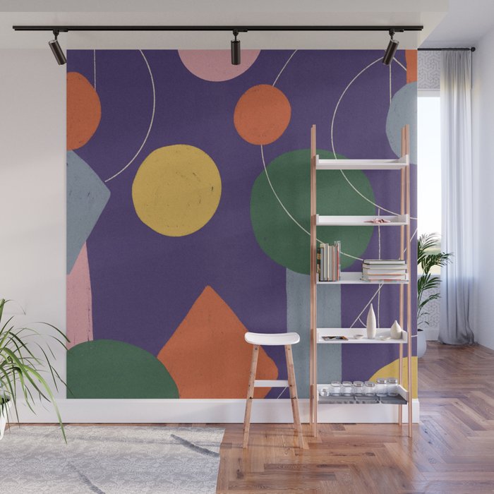Colourful Figures Wall Mural Gallery Image 1