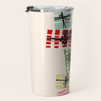 Wobbly pile of Christmas presents Travel Mug Gallery Image 3