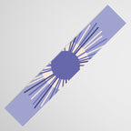 Retro Minimalist Sunburst Double Sun in Light Periwinkle Purple and Cream Table Runner Gallery Image 3