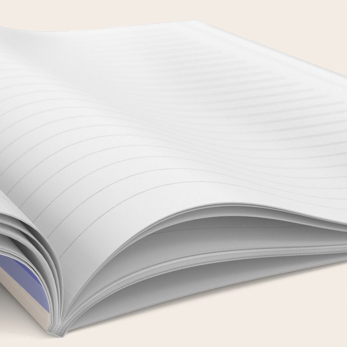 Retro Minimalist Sunburst Double Sun in Light Periwinkle Purple and Cream Notebook Gallery Image 2