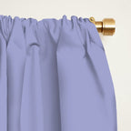 Retro Minimalist Sunburst Double Sun in Light Periwinkle Purple and Cream Window Curtain Gallery Image 2