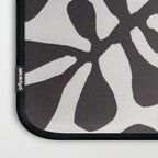 Linocut Plant #2 / Black & White Laptop Sleeve Gallery Image 3