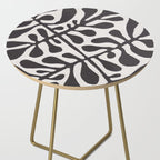 Linocut Plant #2 / Black & White Side Table Gallery Image 2