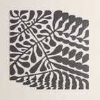 Linocut Plant #2 / Black & White Wrapping Paper Gallery Image 3