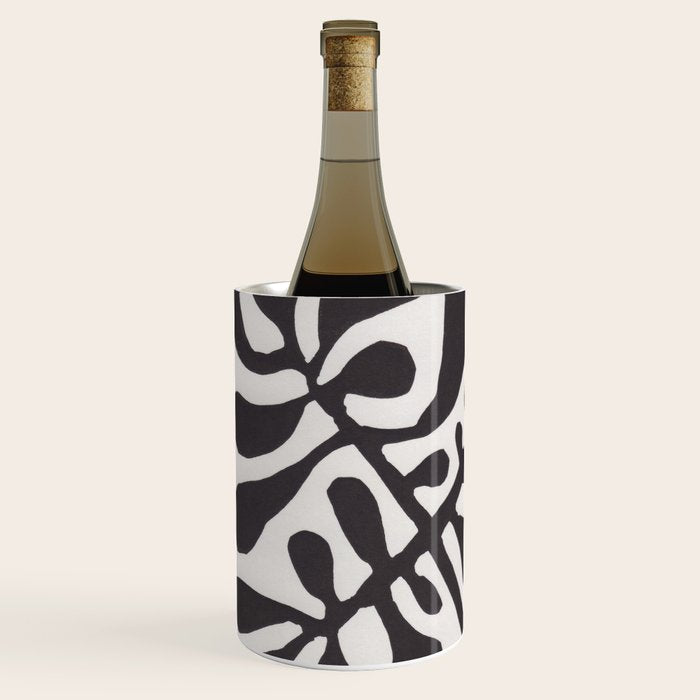 Linocut Plant #2 / Black & White Wine Chiller Gallery Image 2