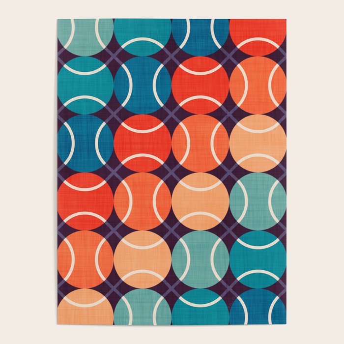 Retro Tennis 70s Rainbow Poster Gallery Image 4