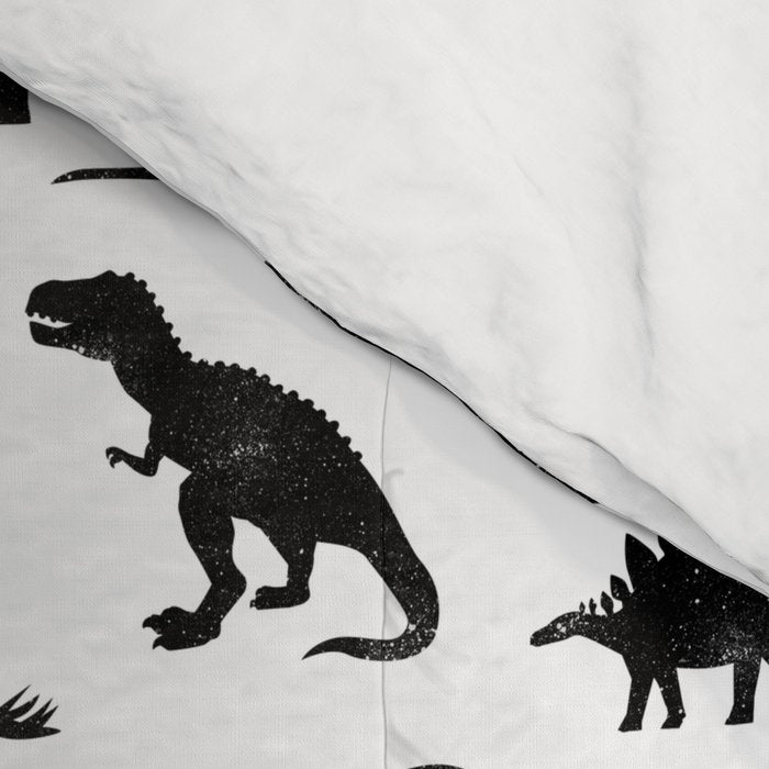 Black + White Dinosaurs Comforter Gallery Image 4