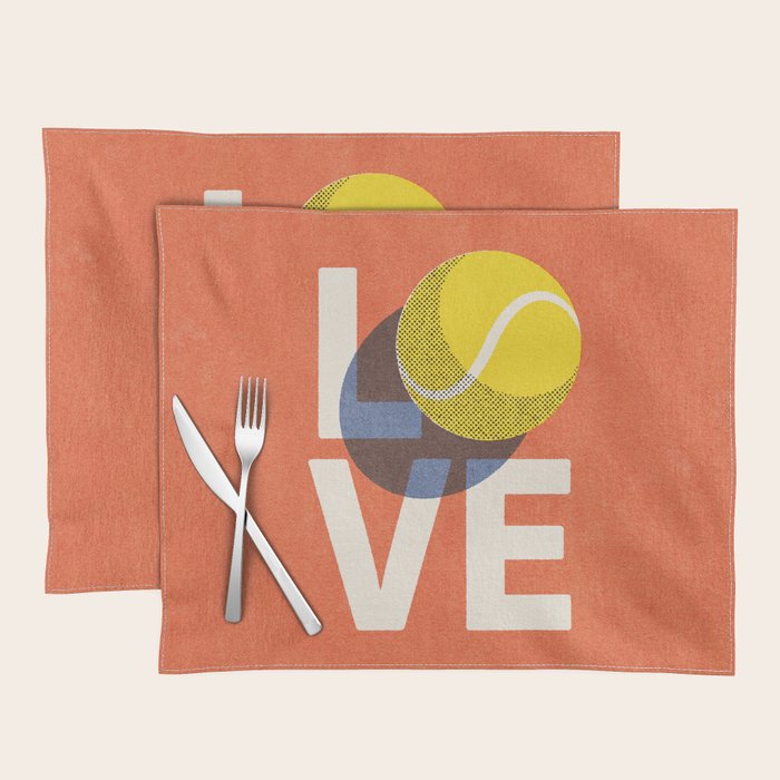 BALLS - Love Tennis - Clay Court Placemat Gallery Image 1