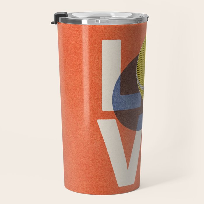 BALLS - Love Tennis - Clay Court Travel Mug Gallery Image 3