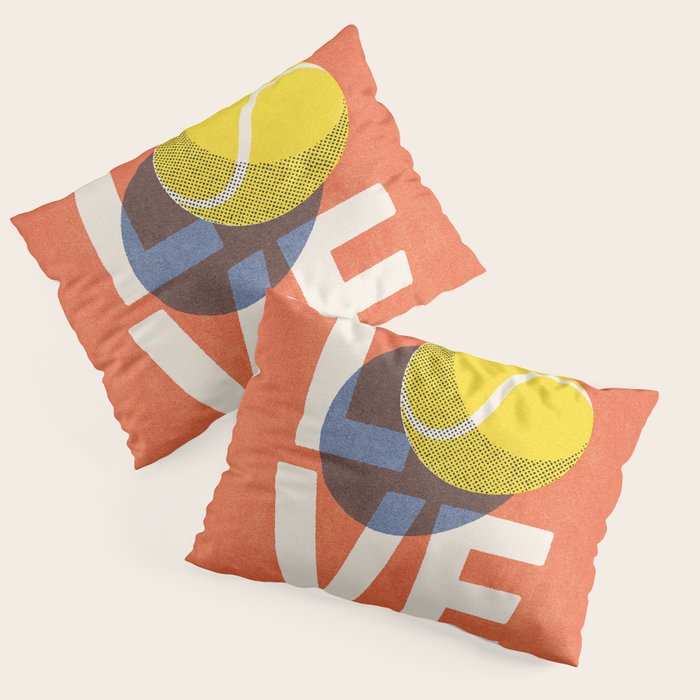 BALLS - Love Tennis - Clay Court Pillow Sham Gallery Image 3