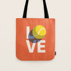 BALLS - Love Tennis - Clay Court Tote Bag Gallery Image 1