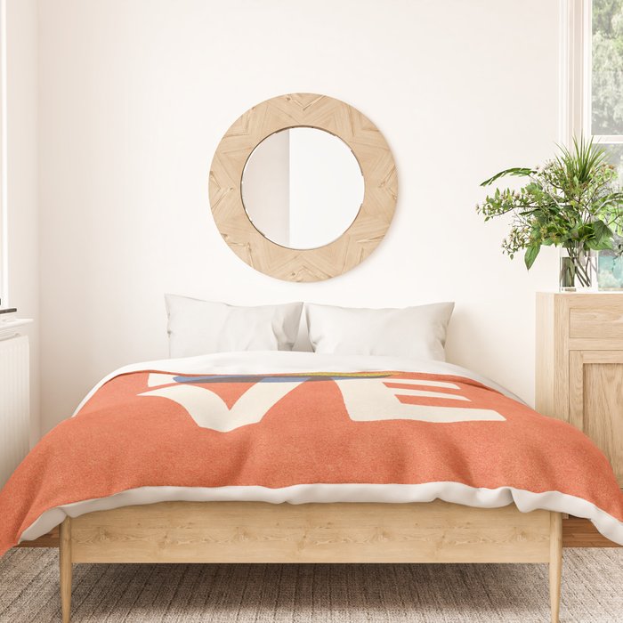 BALLS - Love Tennis - Clay Court Duvet Cover Gallery Image 3