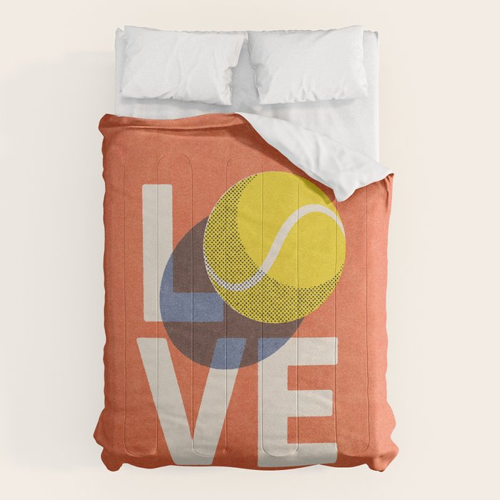 BALLS - Love Tennis - Clay Court Comforter Gallery Image 6