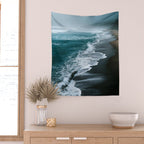 Misty Shoreline - Moody Ocean Photography Print Wall Tapestry Gallery Image 2