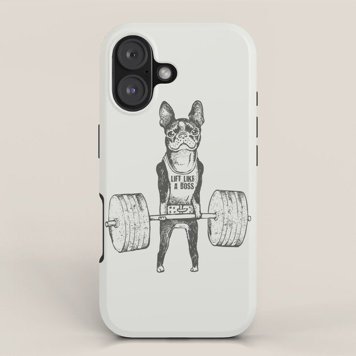 Boston Terrier Lift iPhone Case Gallery Image 1