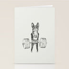 Boston Terrier Lift Stationery Card Gallery Image 2