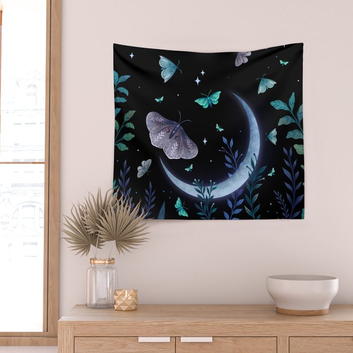 Moth Garden Wall Tapestry Gallery Image 2