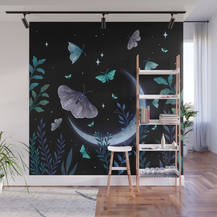 Moth Garden Wall Mural Gallery Image 1
