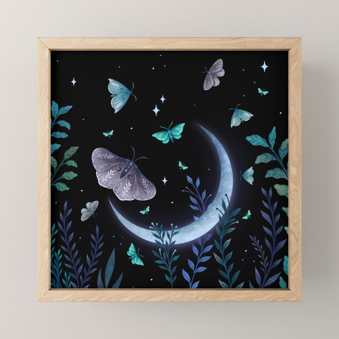 Moth Garden Mini Art Print Gallery Image 1