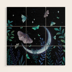 Moth Garden Wood Wall Art Gallery Image 1
