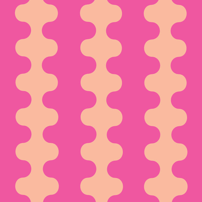 Fun Ogee A-Go-Go Pop Stripes Retro Contemporary Vertical Pattern in Pink Coffee Mug Gallery Image 2