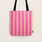 Fun Ogee A-Go-Go Pop Stripes Retro Contemporary Vertical Pattern in Pink Tote Bag Gallery Image 1