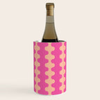 Fun Ogee A-Go-Go Pop Stripes Retro Contemporary Vertical Pattern in Pink Wine Chiller Gallery Image 1