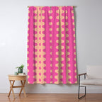 Fun Ogee A-Go-Go Pop Stripes Retro Contemporary Vertical Pattern in Pink Window Curtain Gallery Image 5