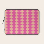 Fun Ogee A-Go-Go Pop Stripes Retro Contemporary Vertical Pattern in Pink Laptop Sleeve Gallery Image 1