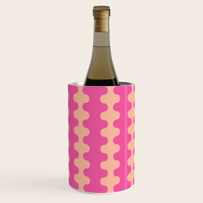 Fun Ogee A-Go-Go Pop Stripes Retro Contemporary Vertical Pattern in Pink Wine Chiller Gallery Image 3