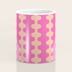 Fun Ogee A-Go-Go Pop Stripes Retro Contemporary Vertical Pattern in Pink Coffee Mug Gallery Image 4